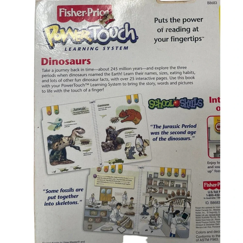 NEW Fisher-Price Power Touch Book: Science: Grade 1: Dinosaurs Learning‎ School